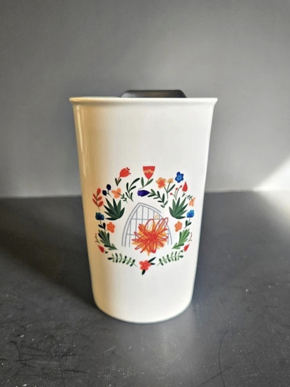 Chihuly Garden and Glass Floral Ceramic Travel Tumbler With Lid